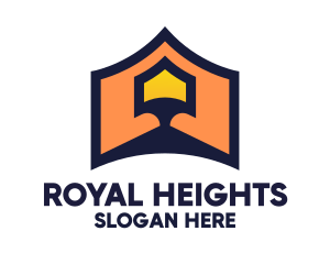 Highness - Modern Orange Crown logo design