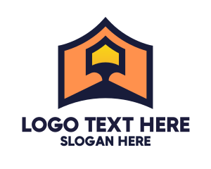 Mobile Application - Modern Orange Crown logo design