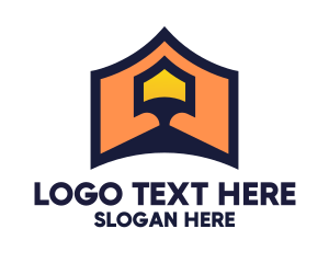 Leadership - Modern Orange Crown logo design