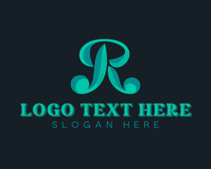 Studio - Stylish Retro Company Letter R logo design