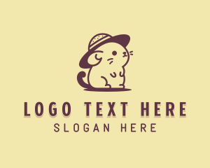 Pet Grooming - Hamster Hat logo design