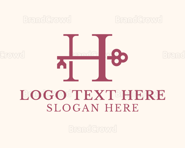 Realty Key Letter H Logo