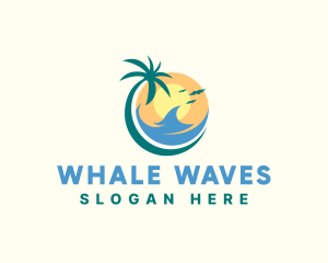 Ocean Wave Vacation Travel logo design