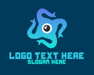 Look - Eye Creature Tentacles logo design