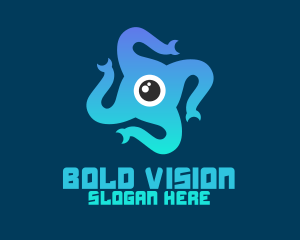 Eye Creature Tentacles logo design