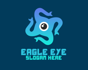 Eye Creature Tentacles logo design