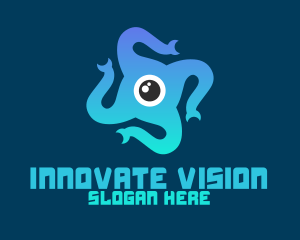 Eye Creature Tentacles logo design