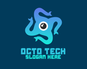 Eye Creature Tentacles logo design