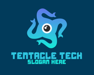 Eye Creature Tentacles logo design