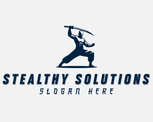 Sword Ninja Warrior logo design