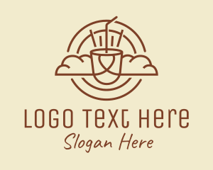 Tea Shop - Cloud Coffee Wing logo design