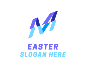 Modern Split Business Letter M  Logo