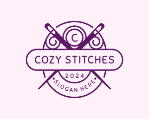 Needle Sewing Thread logo design