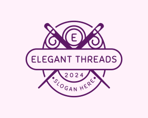 Needle Sewing Thread logo design