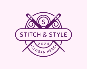 Needle Sewing Thread logo design