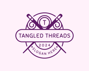 Needle Sewing Thread logo design