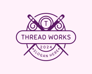 Thread - Needle Sewing Thread logo design