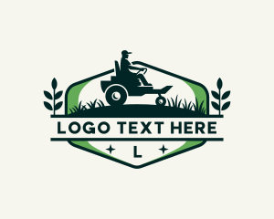 Agrarian - Farming Tractor Harvest Field logo design