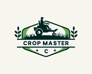 Farming Tractor Harvest Field logo design