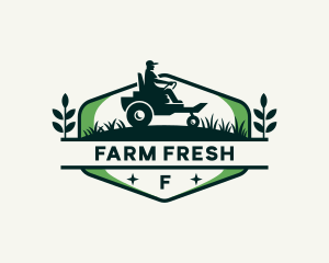 Farming Tractor Harvest Field logo design