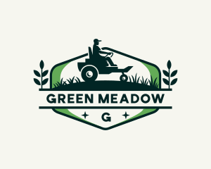 Pasture - Farming Tractor Harvest Field logo design