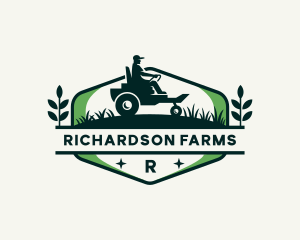 Farming Tractor Harvest Field logo design