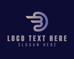 Monogram - Generic Finance Wings Letter BD logo design