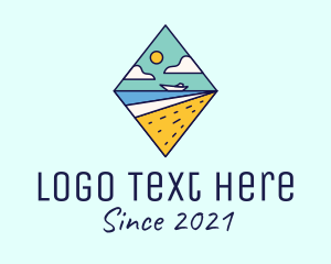 Sun - Tropical Beach Beach Resort logo design