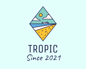 Tropical Beach Beach Resort logo design