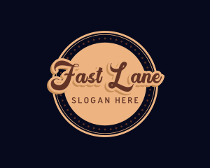 Retro Cursive Diner logo design