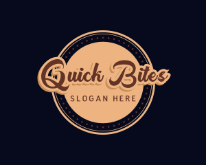 Retro Cursive Diner logo design