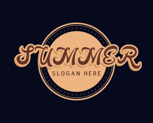 Retro Cursive Diner logo design