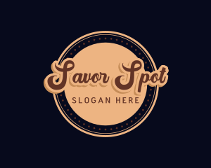 Retro Cursive Diner logo design