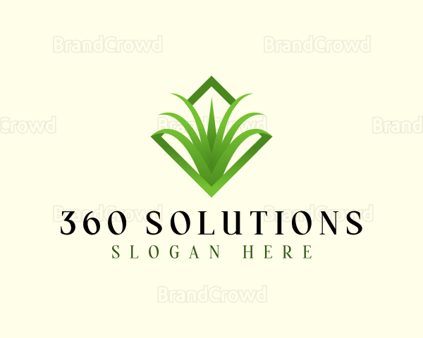 Botanical Grass Yard Logo