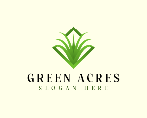 Botanical Grass Yard logo design