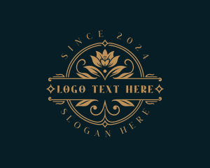 Floral Lotus Flower Logo