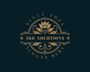 Floral Lotus Flower logo design