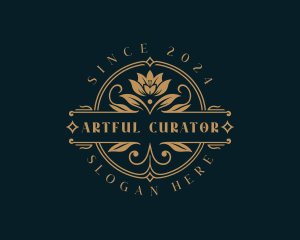 Floral Lotus Flower logo design