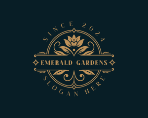 Floral Lotus Flower logo design