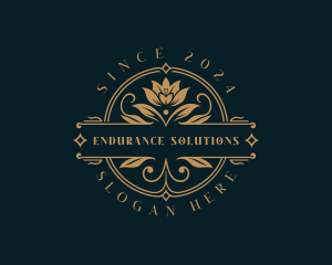 Floral Lotus Flower logo design