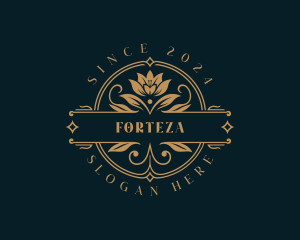 Floral Lotus Flower logo design