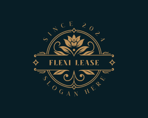 Floral Lotus Flower logo design