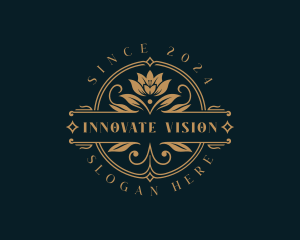 Floral Lotus Flower logo design