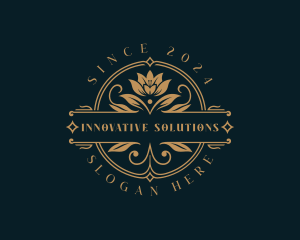 Floral Lotus Flower logo design