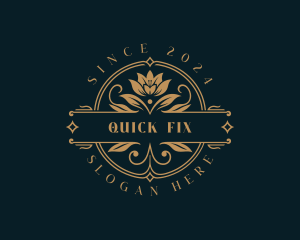 Floral Lotus Flower logo design