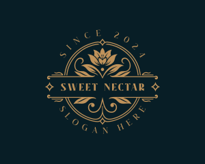 Floral Lotus Flower logo design