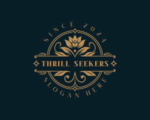 Floral Lotus Flower logo design