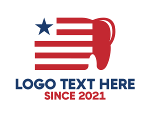 Liberia - Patriotic USA Dental logo design