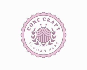 Crochet Knitting Yarn logo design