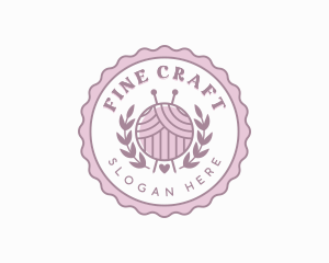 Crochet Knitting Yarn logo design